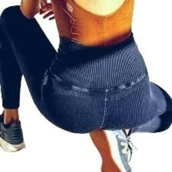 NEW FREE PEOPLE STONE WASH BLUE ULTRA HIGH RISE 7/8 RUNS LEGGINGS SZ:XS/S NWOT - Picture 1 of 9